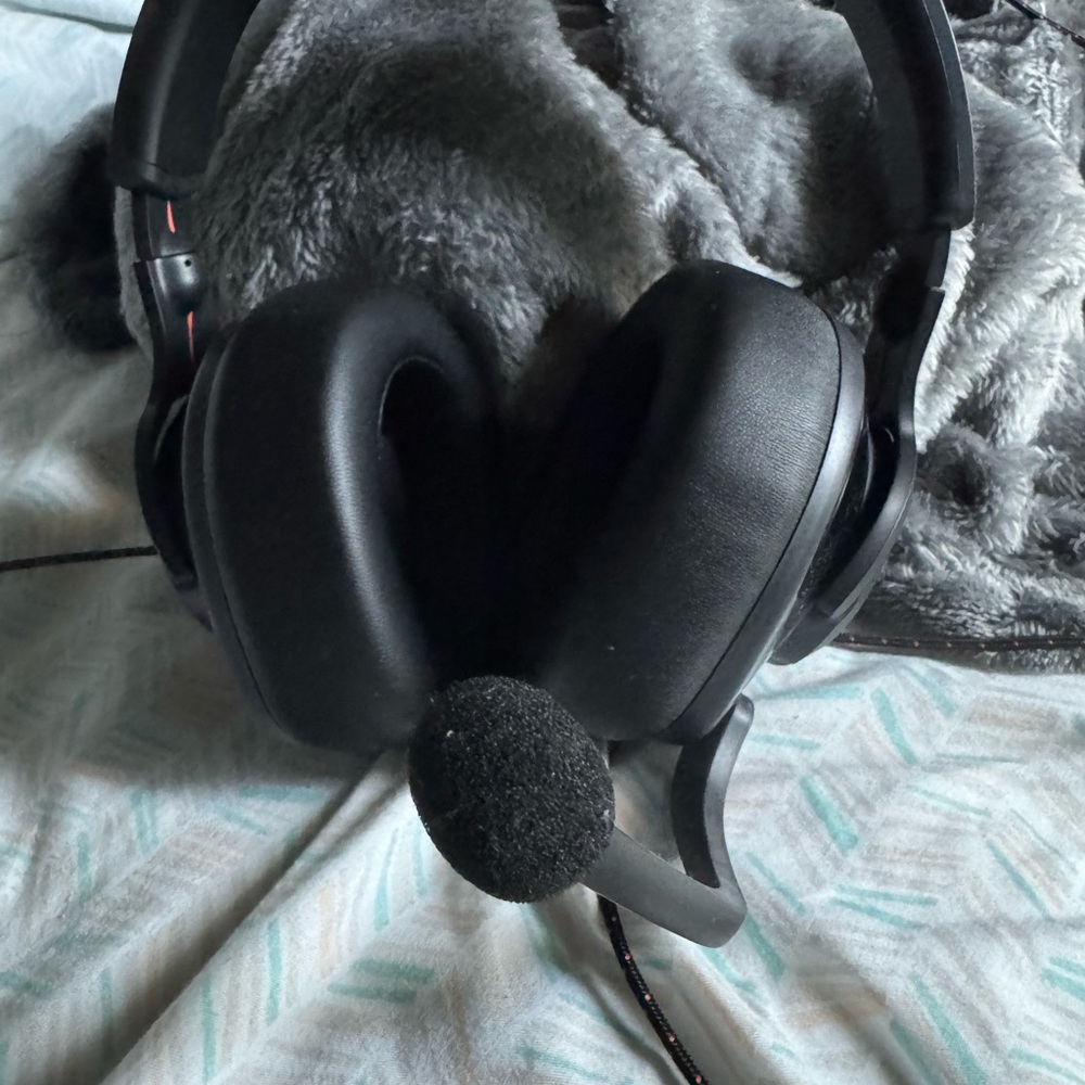 Black Over-Ear Headset with Microphone